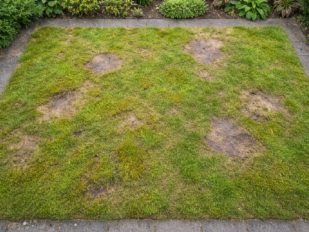 Tuin met klein stukje gras: herstelplan tegen mos en kale plekken