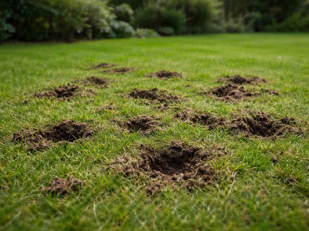 Egel gaten in het gras: herken, oorzaak en herstelstappen