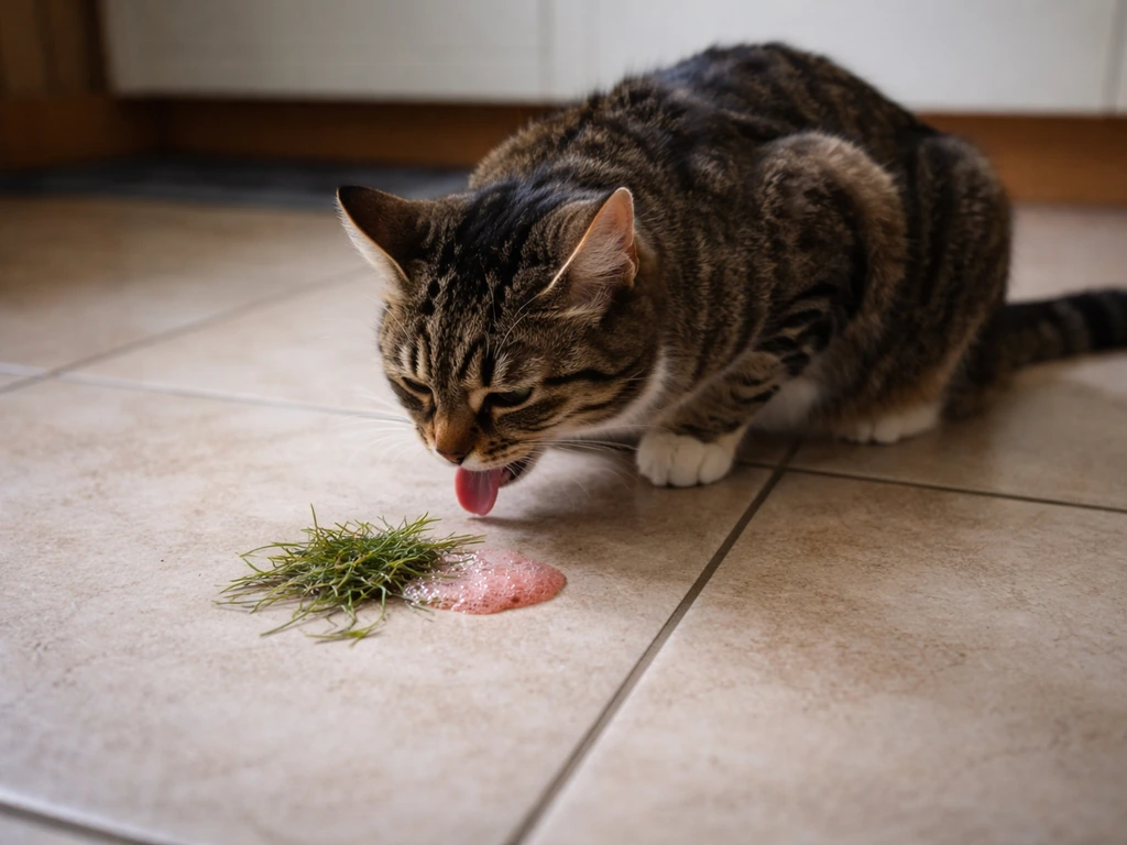Kat spuugt gras met bloed: wat te doen en wanneer dierenarts