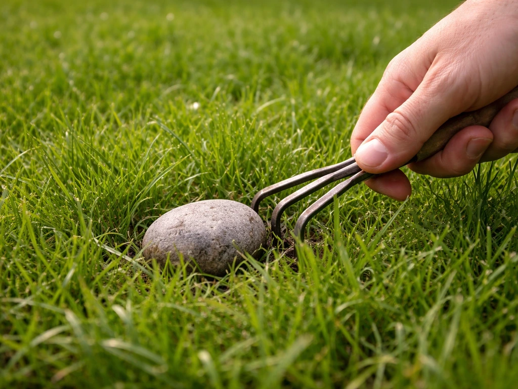 Stenen in gras verwijderen: stappenplan en preventie