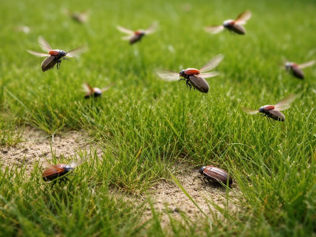 Vliegende kevers in gras: herkennen, oorzaken en snelle aanpak