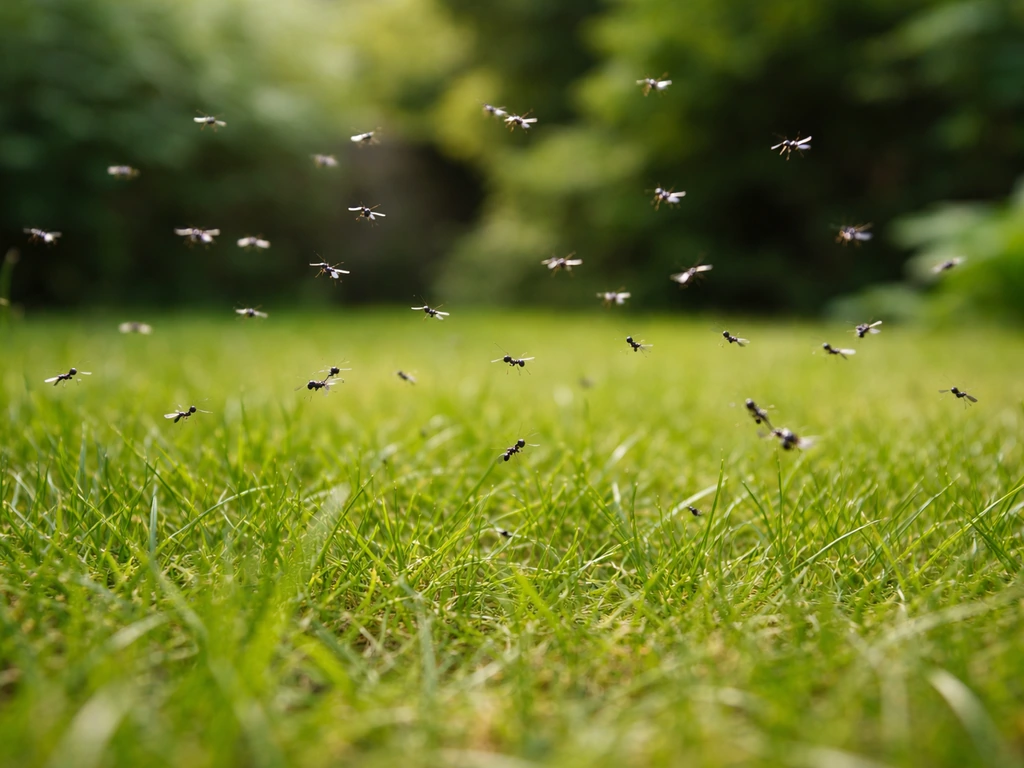 vliegende mieren in gras