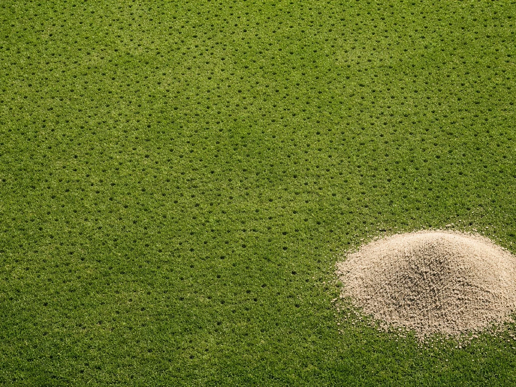 Gaatjes maken in gras: zo belucht en herstel je je gazon
