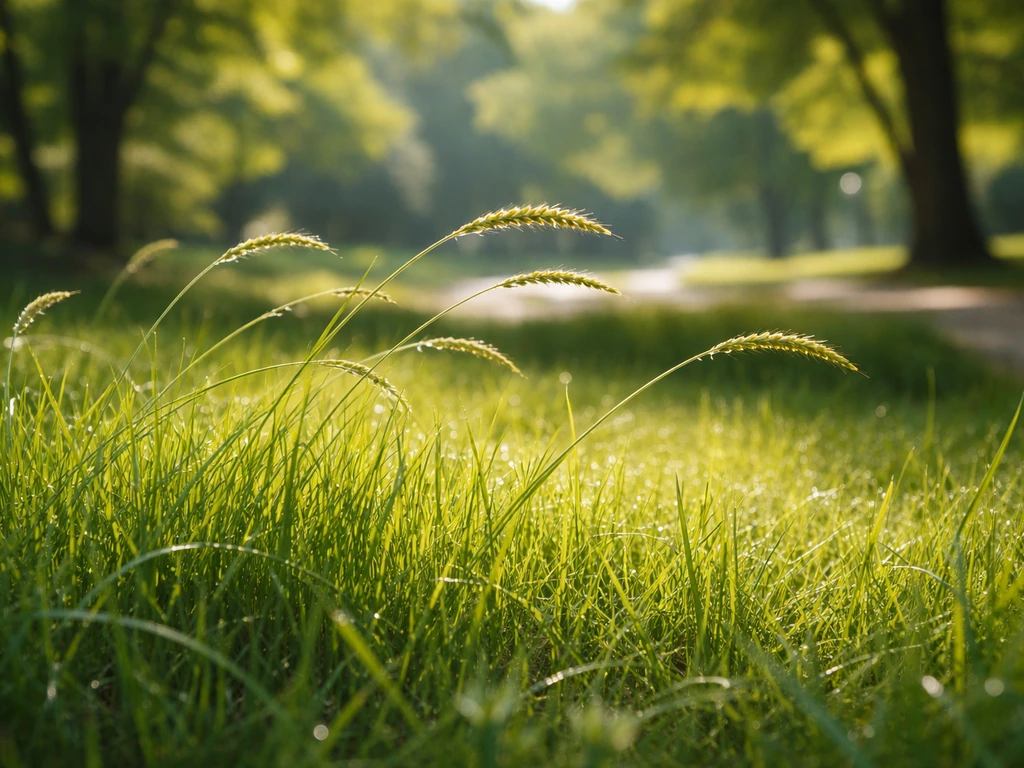 Weelderig gras bij het Noorderplantsoen in Groningen, met een subtiele hint naar song-lyrics in de natuur